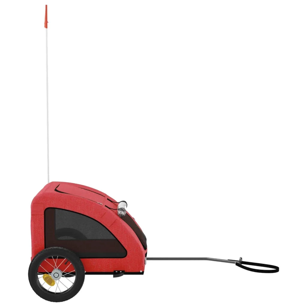 Rimorchio da Bici per Animali Rosso Oxford e Ferro CFW4455820