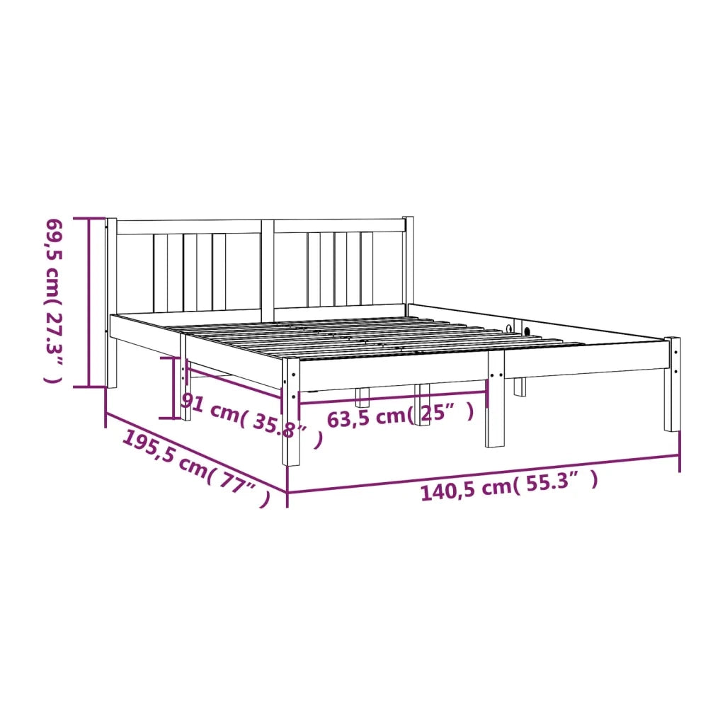 Giroletto in Legno Massello 135x190 cm Double 814859