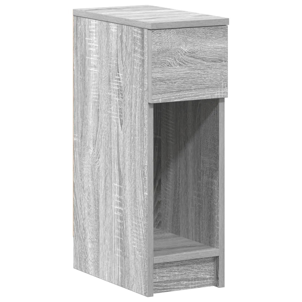 Comodino con Cassetto Grigio Sonoma 20x36x60 cm 858705
