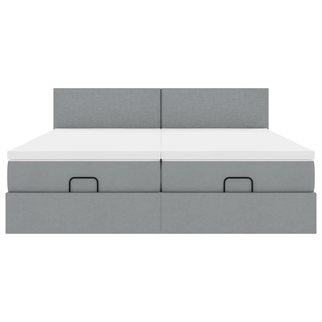 Struttura Letto Pouf con Materassi 180x200 cm in Tessuto