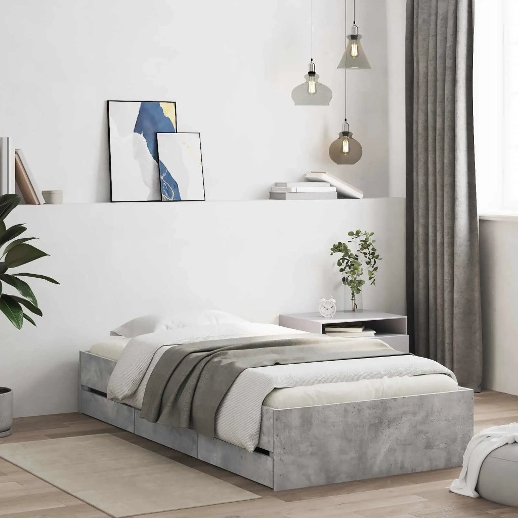 Telaio del letto con storage Sonoma grigio 80 x 200 cm 3429609