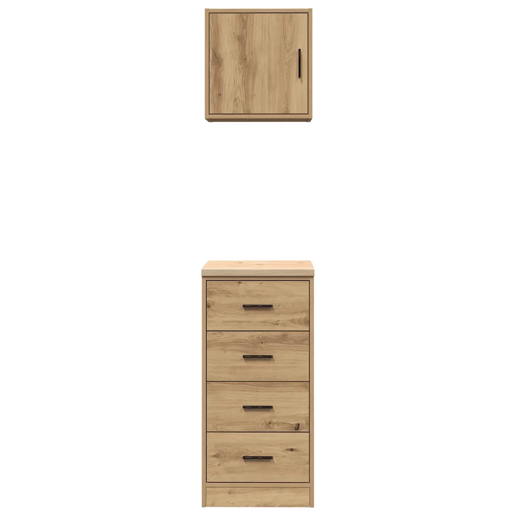 Armadi da Garage 2 pz Rovere Artigianale in Legno Multistrato CFW7261560