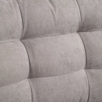 Divano Letto 3 Posti con Chaise Longue Contenitore 217x134x85 cm in Tessuto Effetto Lino Grigio