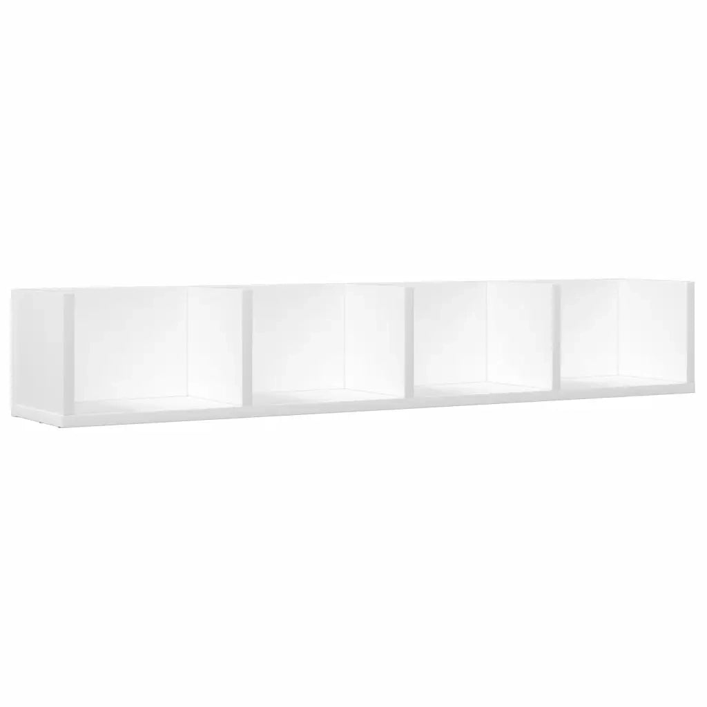 Mobili da Parete 2 pz Bianchi 99x18x16,5 cm Legno Multistrato