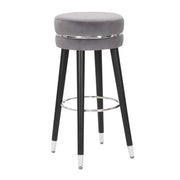 Sgabello Alto VKH436, Grigio, Legno, 35x35x74 cm