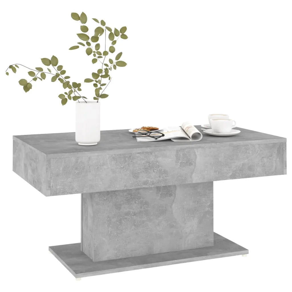 Tavolino da salotto | Tavolino da caff¨¨ | Tavolino da Soggiorno Grigio Cemento 96x50x45cm Legno Multistrato