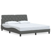 Letto matrimoniale | Letto per adulti | Giroletto senza Materasso Grigio Scuro 160x200 cm Tessuto