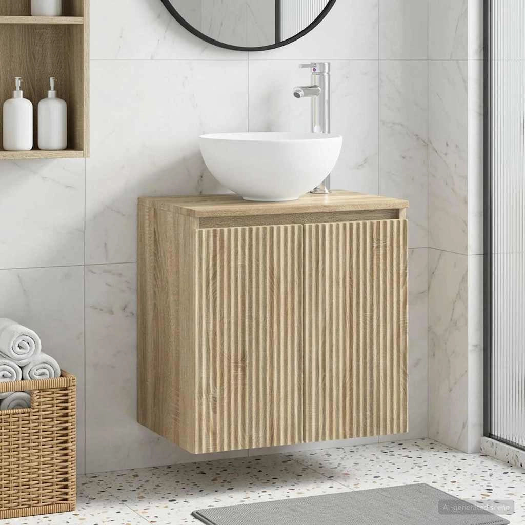 Mobile Lavabo da Parete Rovere Sonoma 49,5 x 41 x 64,5 cm 890394