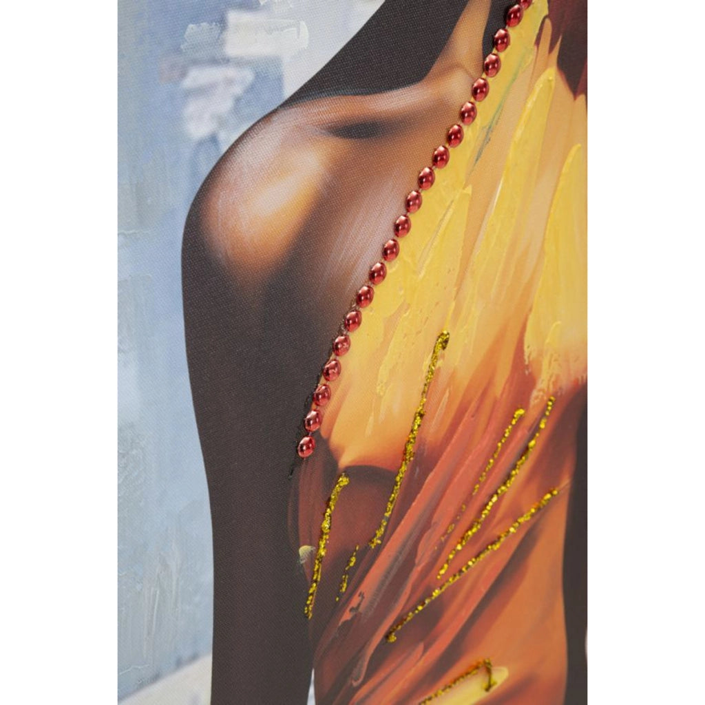 Stampa su Tela Africa 19, Multicolore, Legno, 52x4,5x152 cm