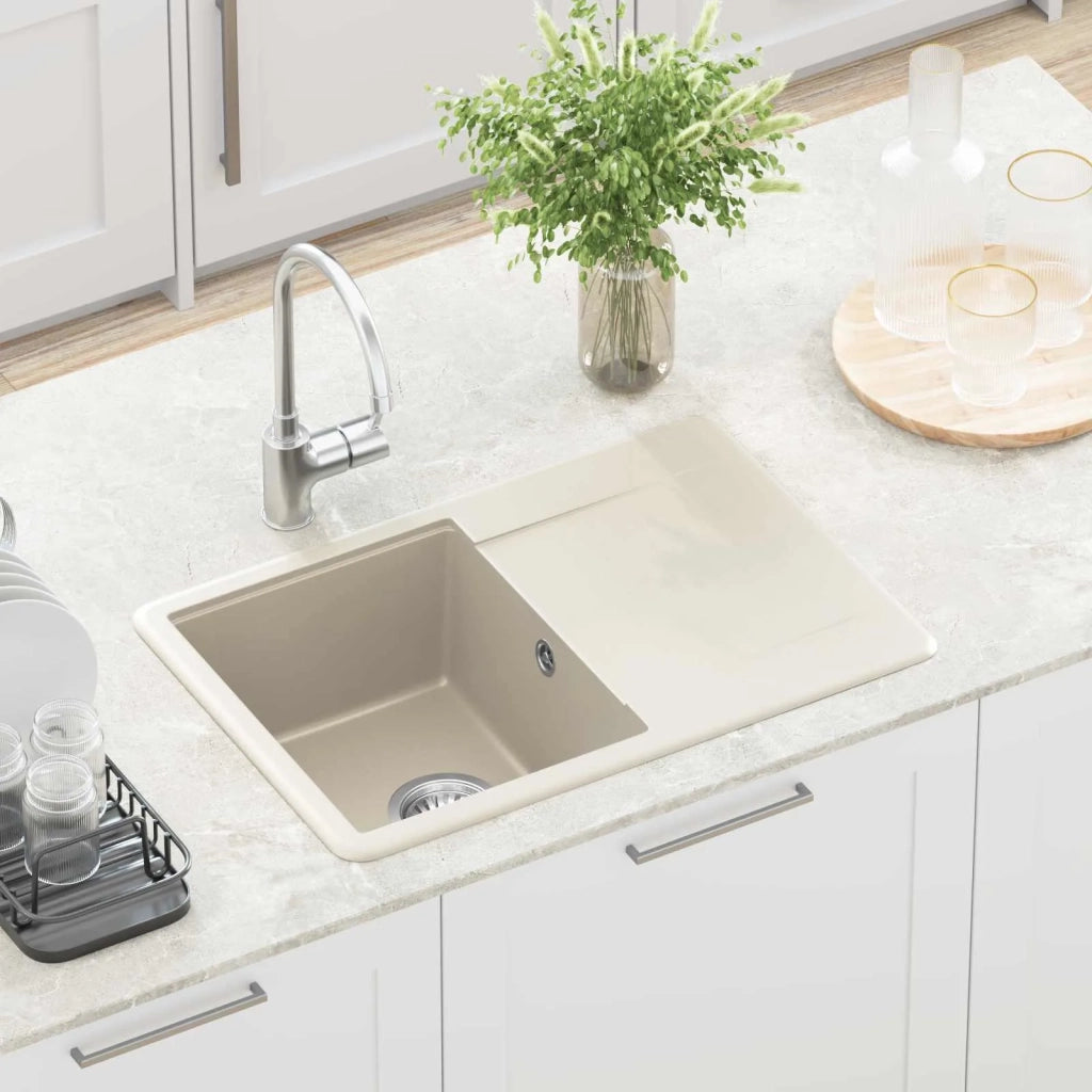 Lavello Beige 670 x 460 mm 80% Quarzo e 20% Resina 42028410