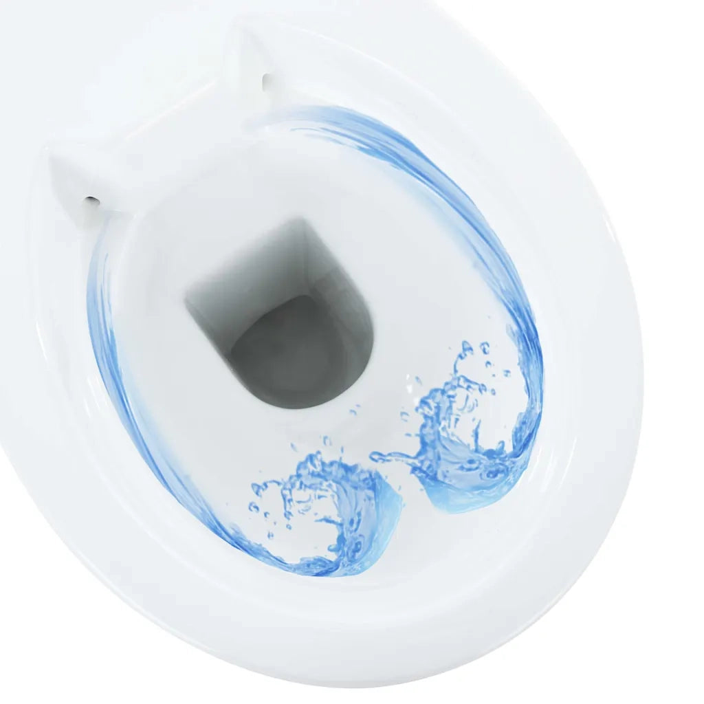 WC Senza Brida 7 cm Altezza Extra Chiusura Rallentata Ceramica Bianca 145779