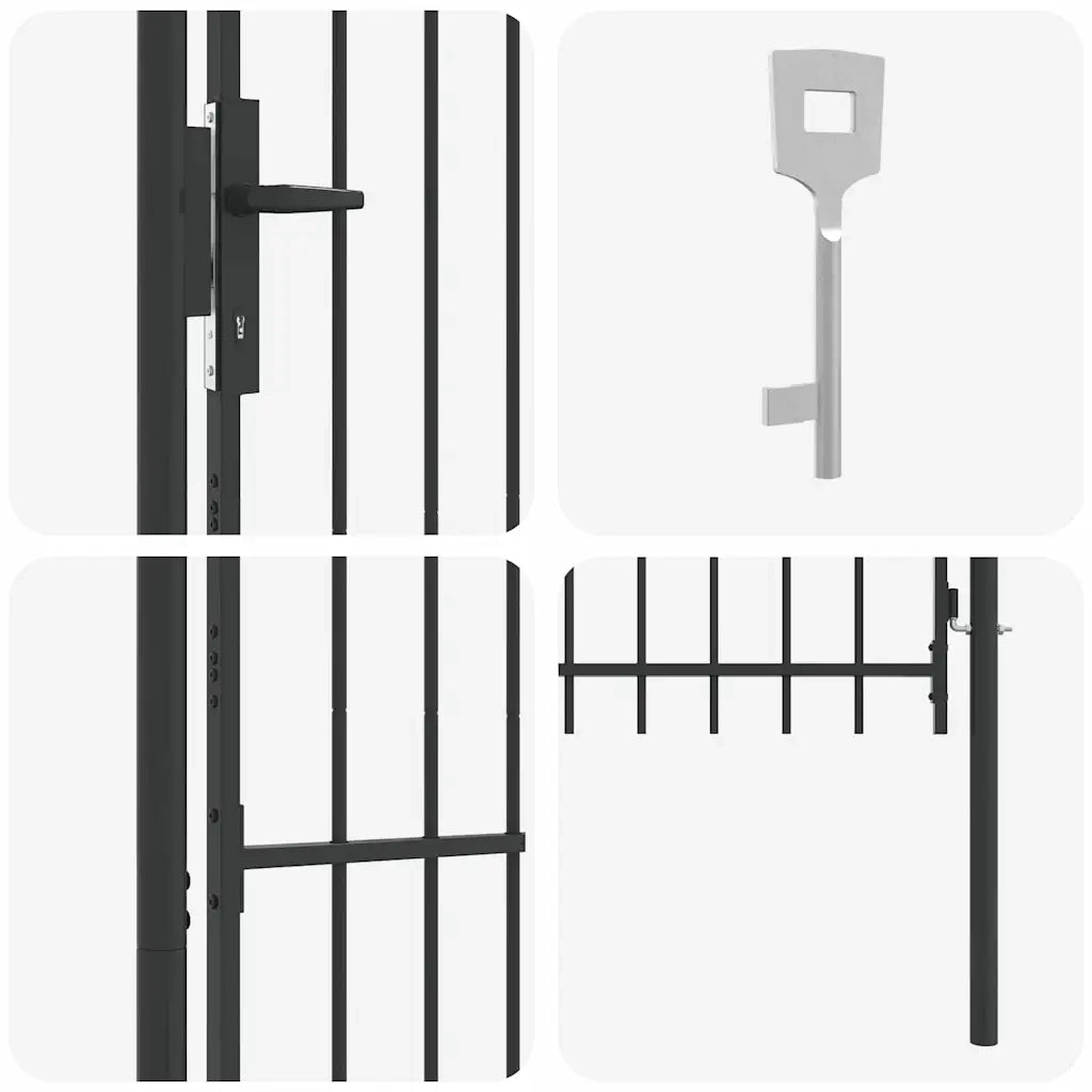 vidaXL Cancello per recinzione Grigio 100 x 150 cm
