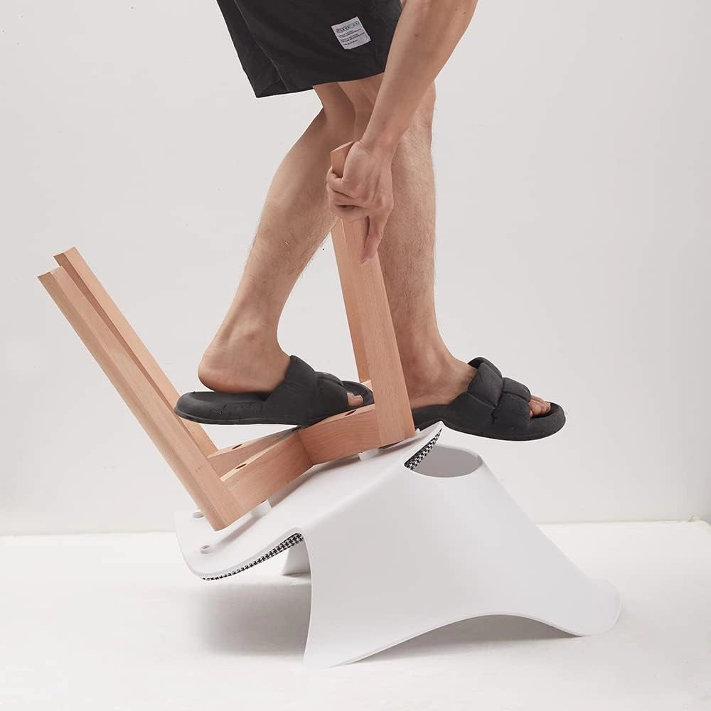 GrandCA HOME Set di 2 Sedie da Cucina Nordica Sedia da Pranzo con Gambe in Legno Massello, Sedie Imbottite per Camera da Letto, Soggiorno, Cucina, Bianco