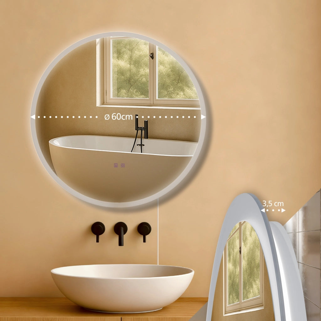 Specchio da bagno Laconia 60 senza Bluetooth