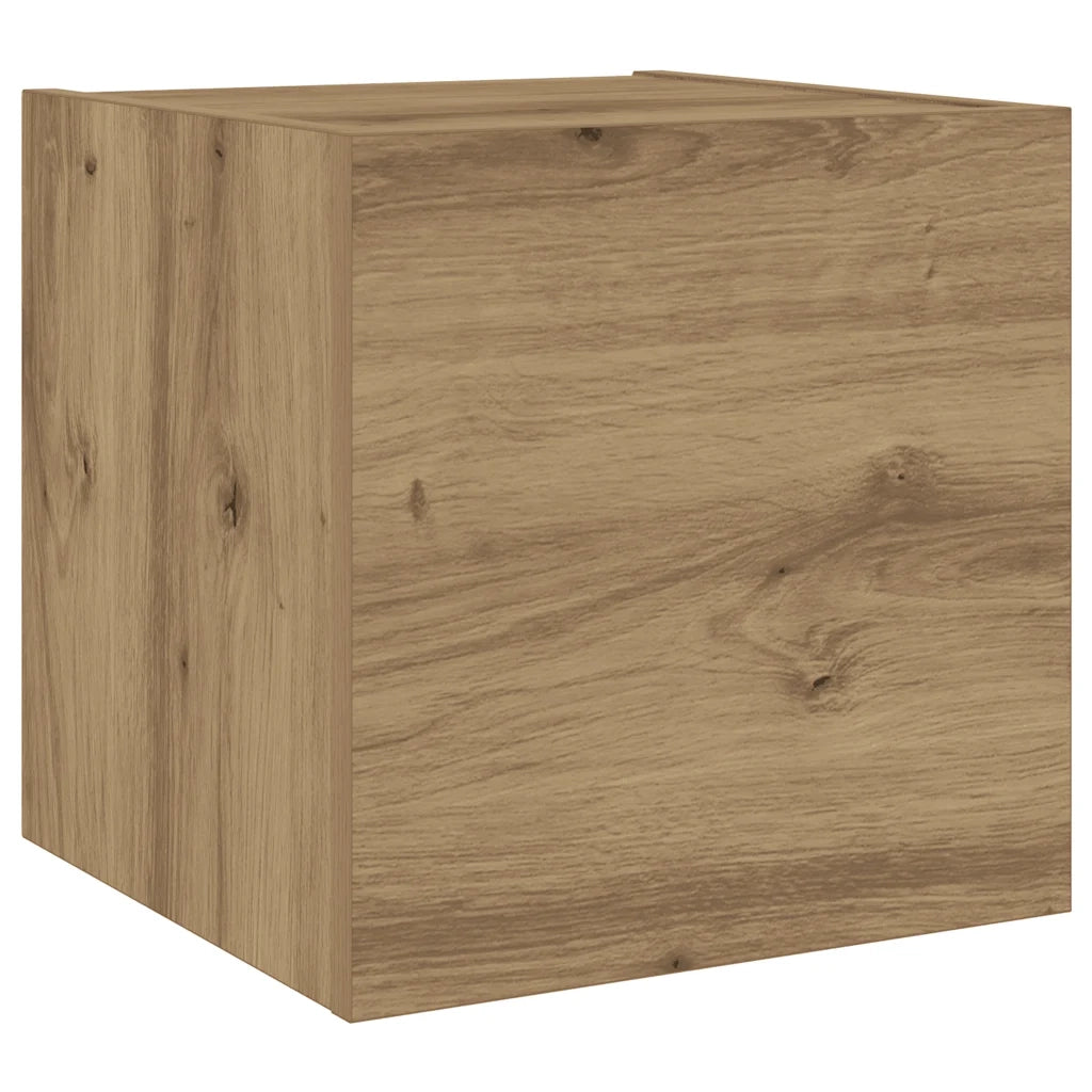 Mobili TV a Parete 6 pz Rovere Artigianale Legno Multistrato