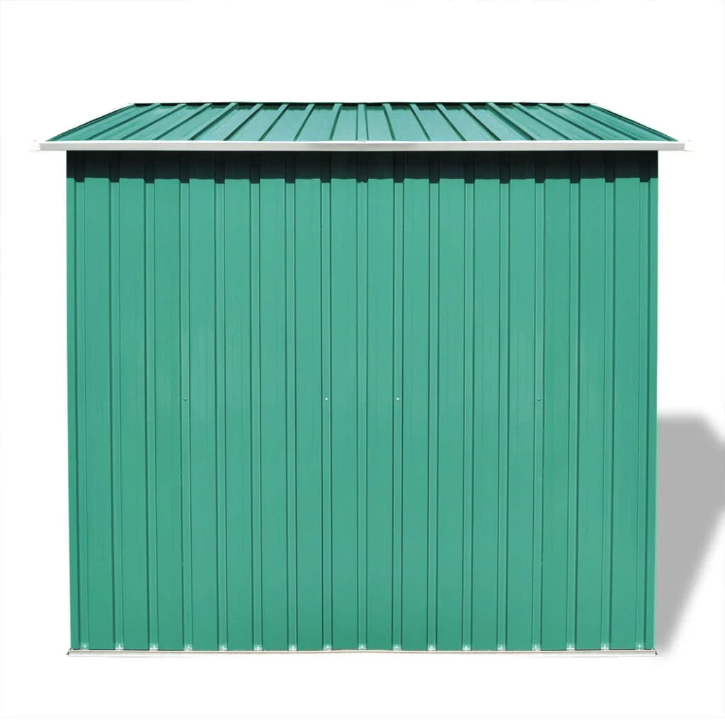 Casetta da giardino cabina ripostiglio capanno da esterno capanno per attrezzi metallo robusto verde 02_0022342