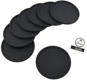 Supporti in Silicone per Bar, Woonkamer, Keuken - 8 Pezzi, Nero, Set di Supporti in Vetro