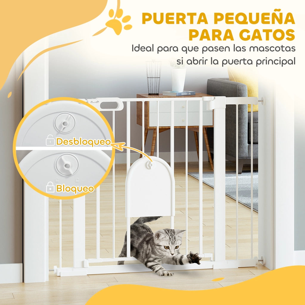 Barriera di sicurezza per cani e animali domestici ¨C zephmum ¨C 75-103 cm bianco