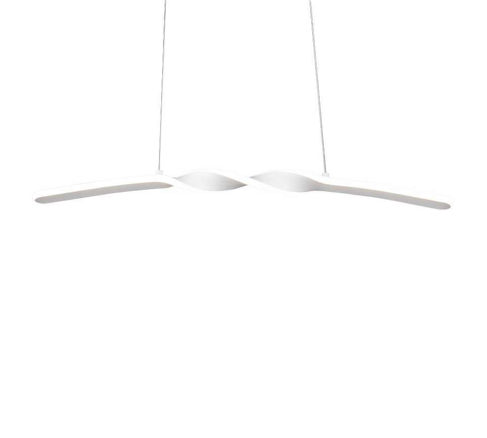 Lampada a sospensione LED, metallo, bianco, L 80 cm, Ginko