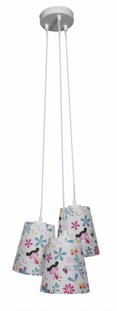 Lampadario Candellux Girl 33-62949 bianco 3xE27 tessuto