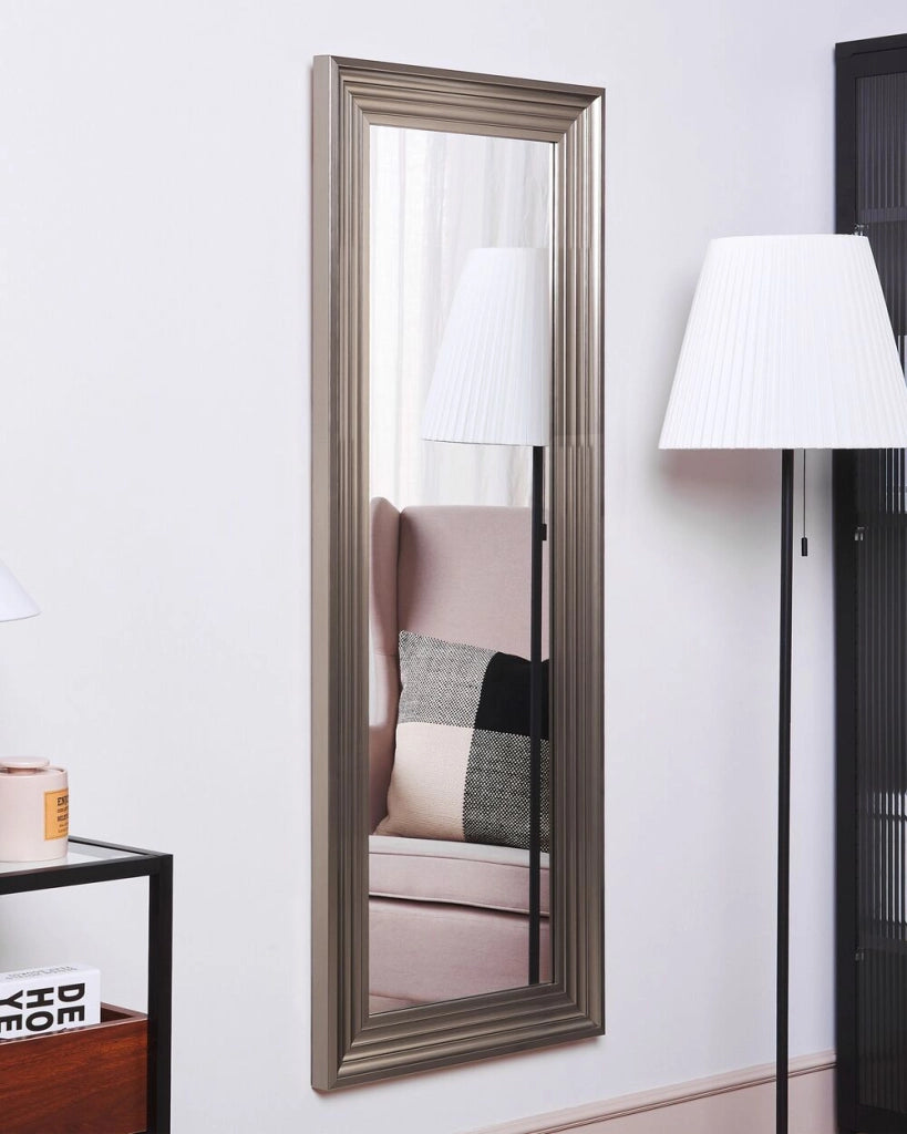 Specchio da Parete Argento 50 x 130 cm Rettangolare Moderno Semplice Minimalista