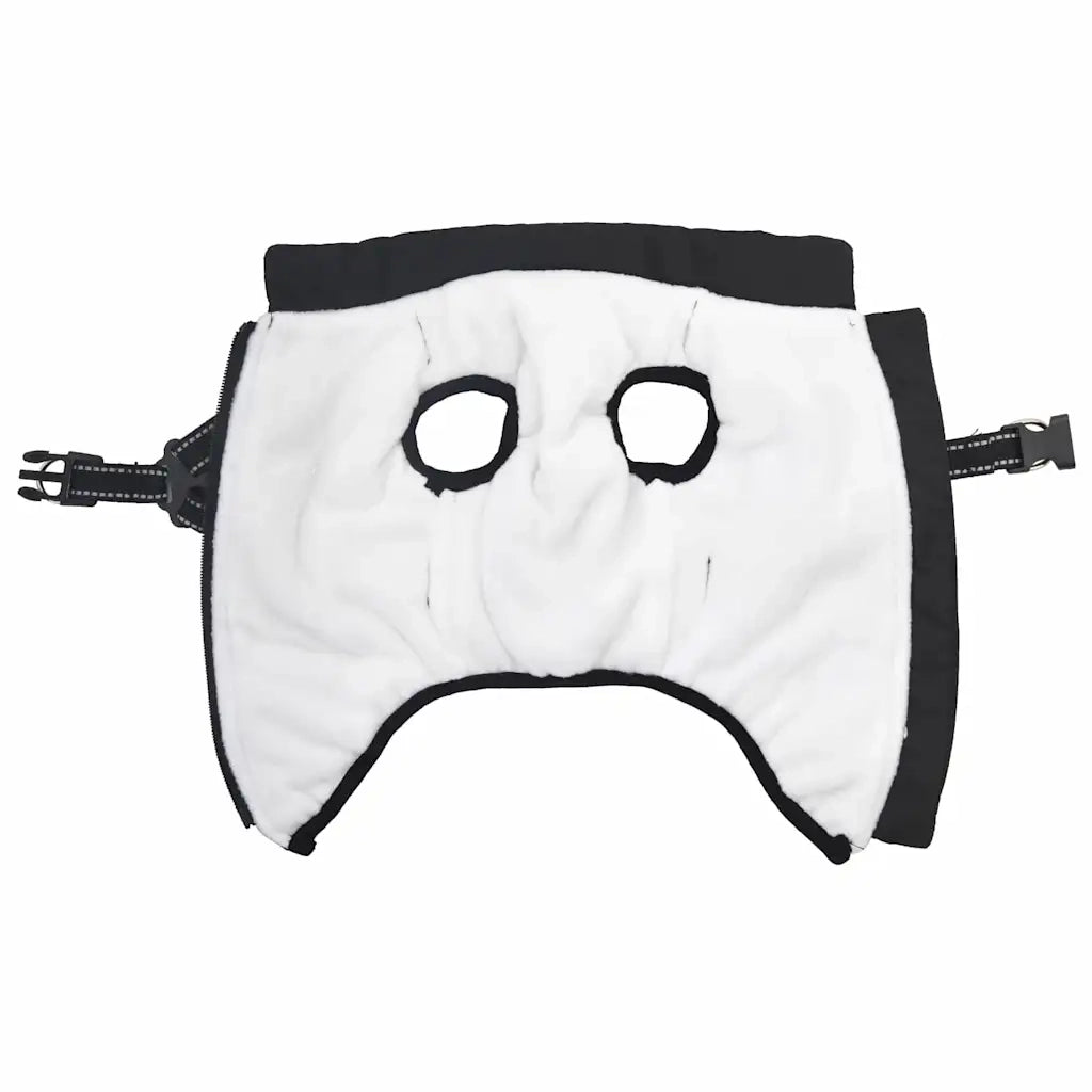Cappotto Cani con Imbracatura Impermeabile Riflettente Nero L40