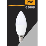 Trade Shop - Lampadina Led E14 9w Candela Smd E14 820 Lumen Luce Calda Naturale Fredda C36-9w - -bianco Freddo      -
