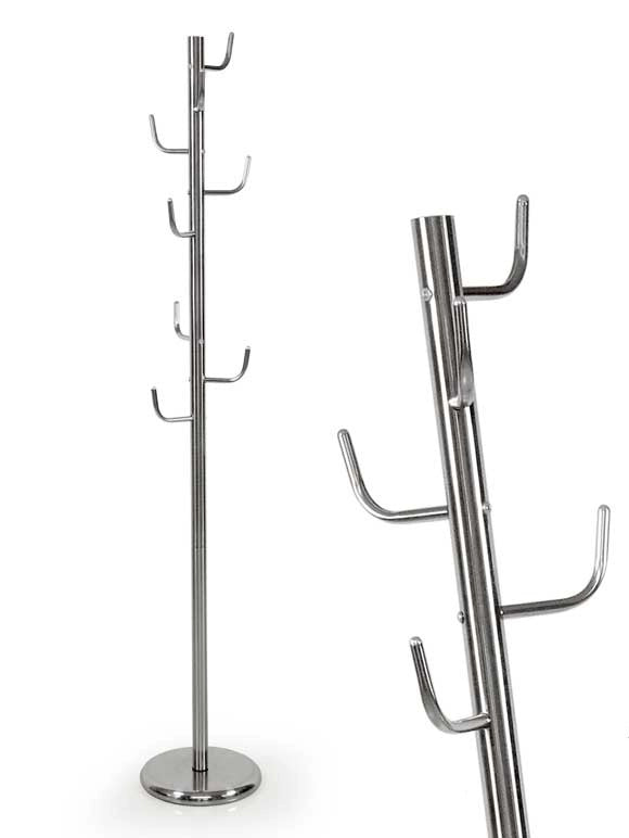 WILLIAM APPENDIABITI IN METALLO A 7 GANCI 29 X176 CM COLORE SILVER CROMATO