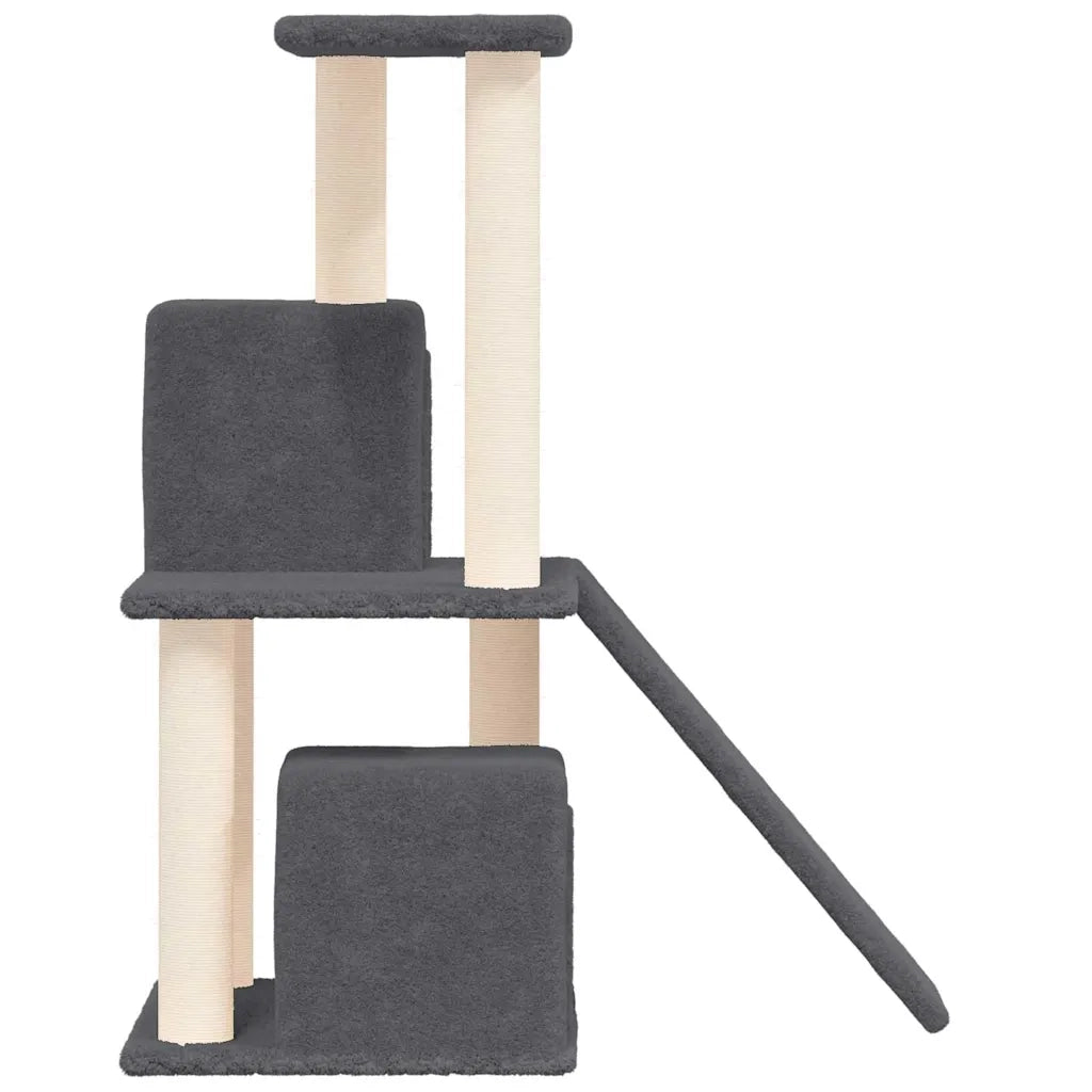 Albero per Gatti con Tiragraffi in Sisal Grigio Scuro 82 cm cod mxl 23901