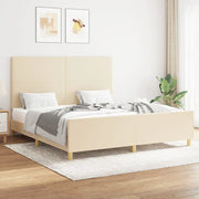 Giroletto senza Materasso Crema 160x200 cm in Tessuto