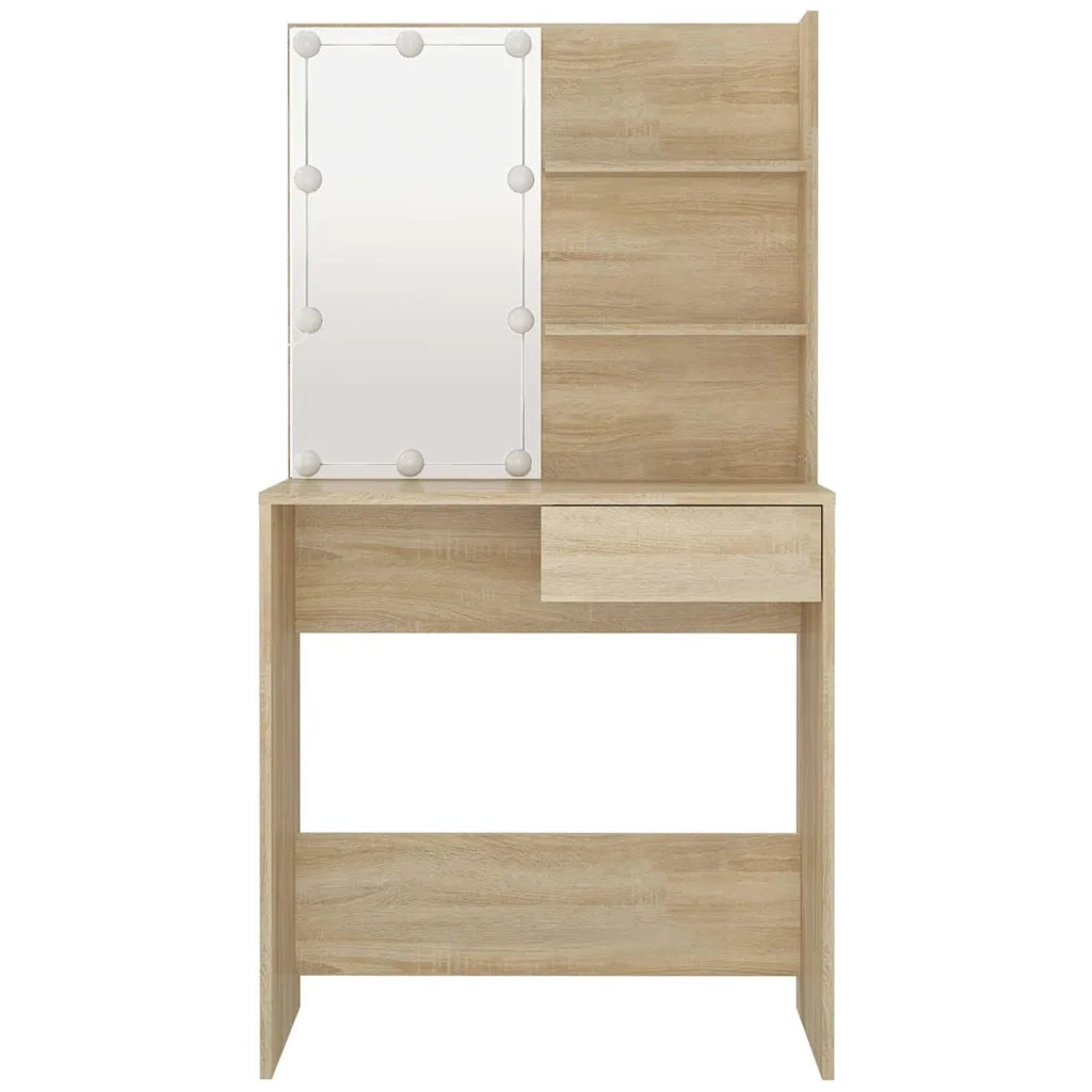 Toeletta con LED Rovere Sonoma 74,5x40x141 cm 808804