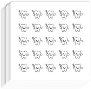 Stickers per Tandenborstel 500 pezzi - Stickers autoadesivi - Stickers per Tandarte - Papiro per Scrapbook - Stickers per Tandtrainings - Attività fai da te - 1,1 x 1,5 cm - Stickers per Scrapbook