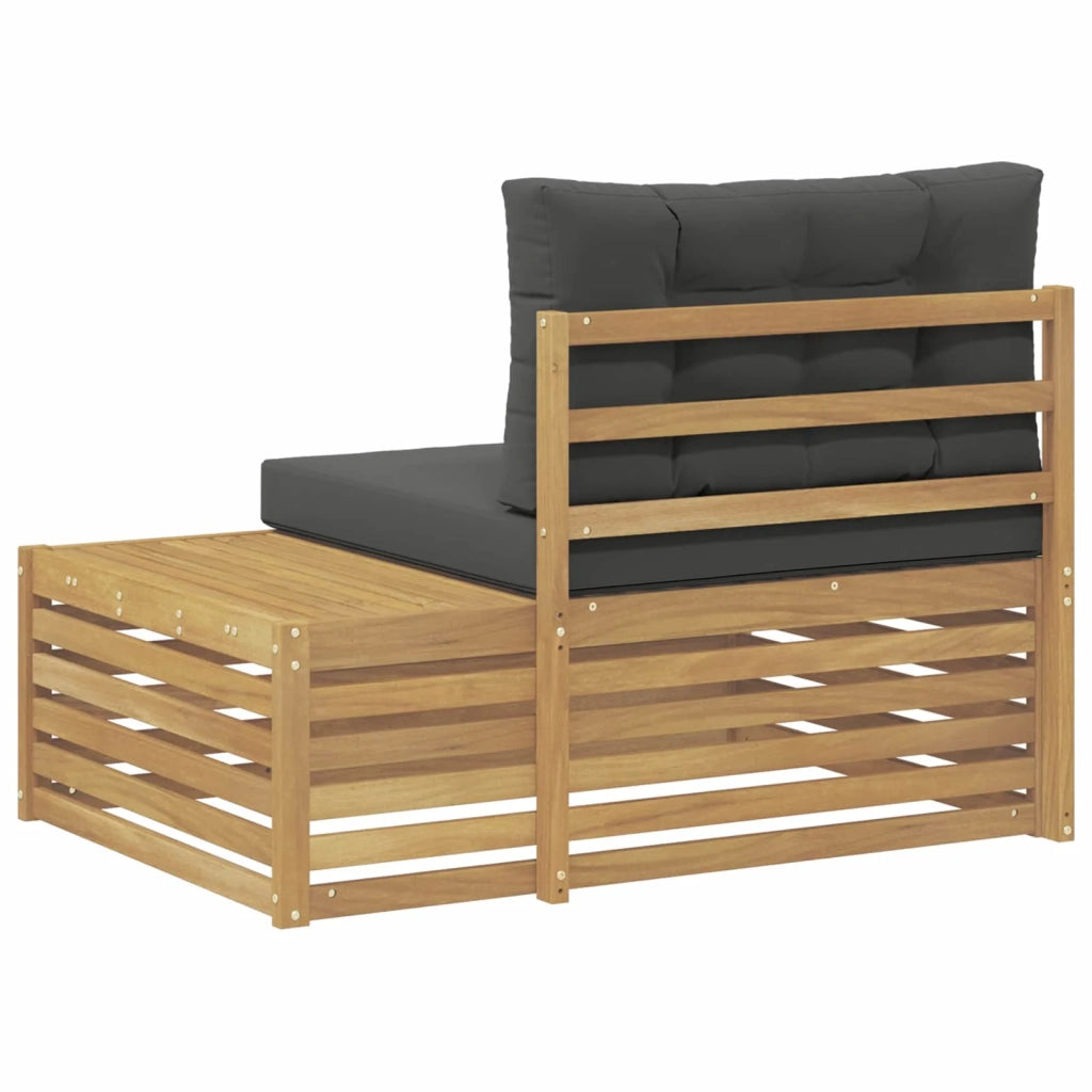Divano da Esterno con cuscino-Divano da Giardino Bianco 115 x 83 x 73 cm 659410