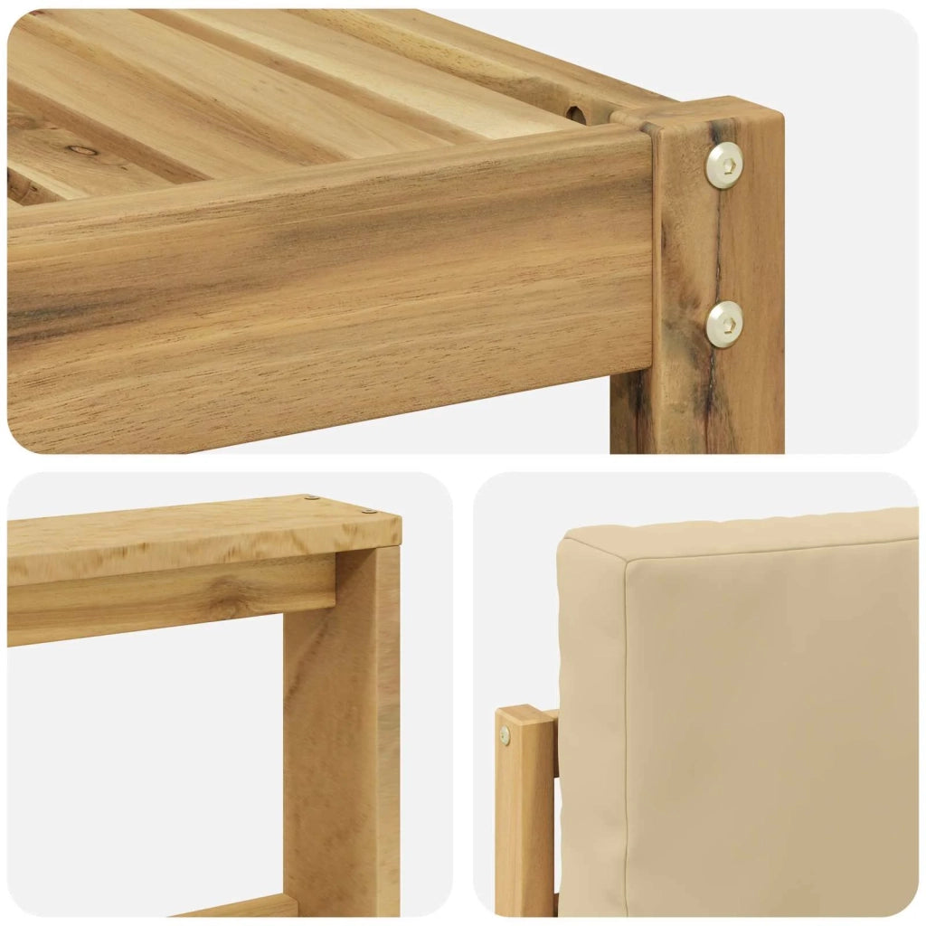 Set di divani da esterno 8 pz Bianco e Beige 3388057