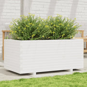 Fioriera da Giardino Bianca 110x60x49,5 cm Legno Massello Pino 3282570
