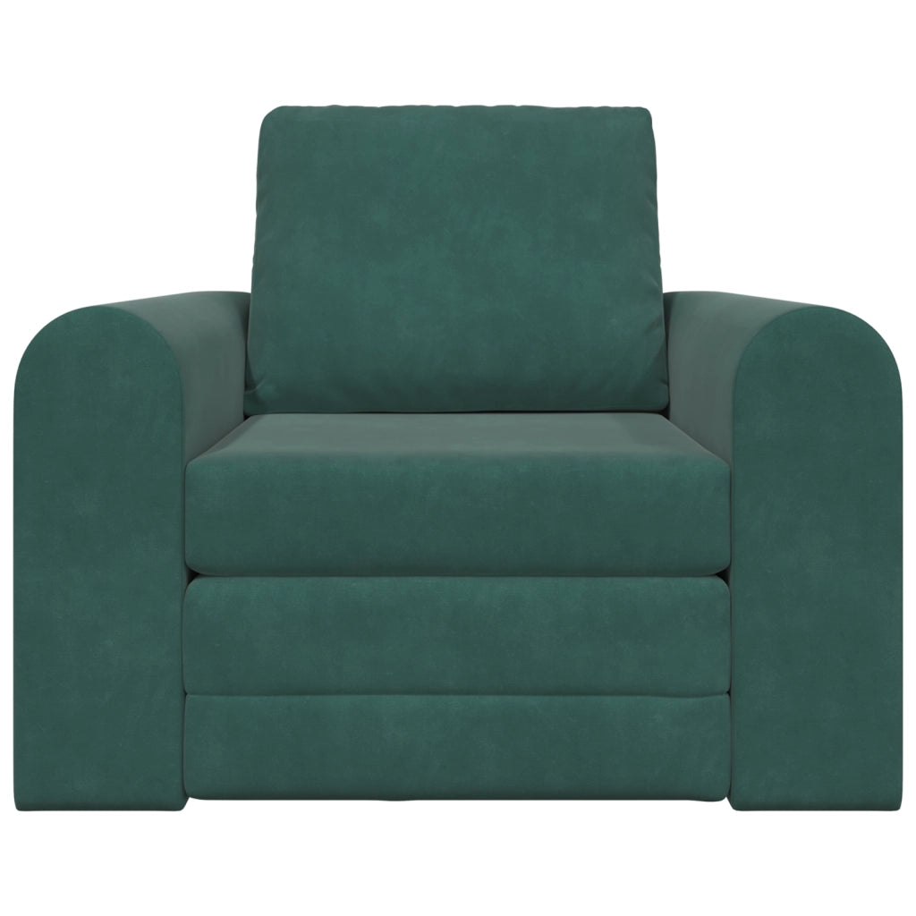 Divano Letto 2-in-1 Verde Scuro 98x71x83 cm