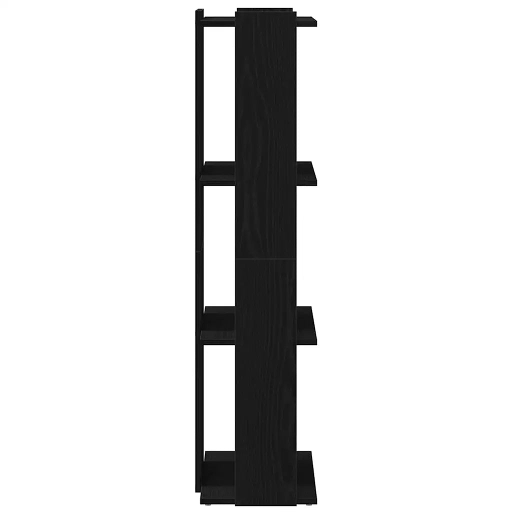 Libreria a 3 Ripiani Nera 60x30x120 cm in Legno Multistrato 860266