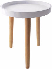 Tavolo di decorazione in legno - Piccolo - 1 pezzo - Bianco - 36 x 30 cm