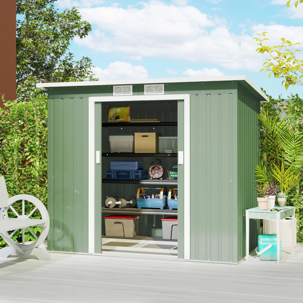 Casetta da Giardino ¨C Zephmum ¨C Verde 213x130x172 cm