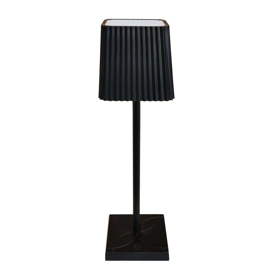 LAMPADA DA TAVOLO A LED NERO SENZA FILO DIMMER LUCE CALDA TOUCH RICARICA USB