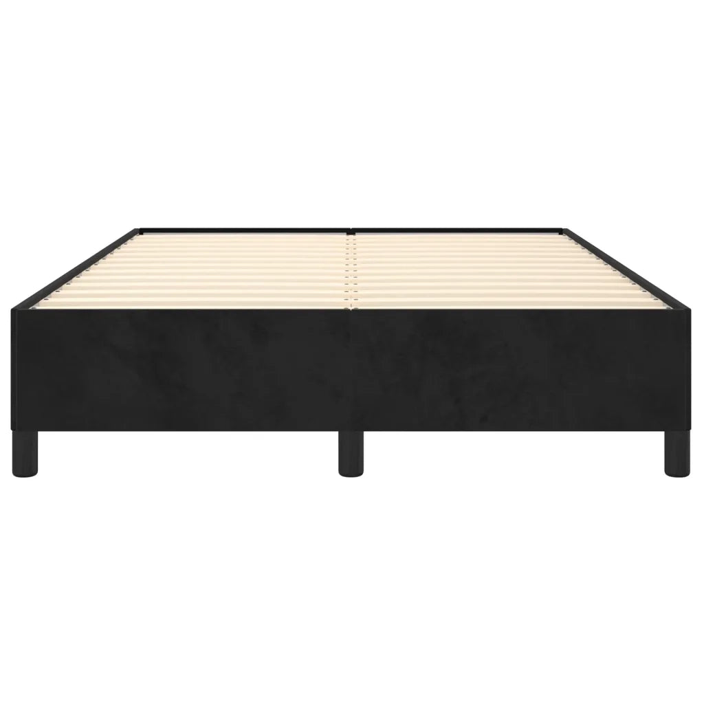 Giroletto senza Materasso-Struttura Letto Nero 140x190 cm in Velluto 394237