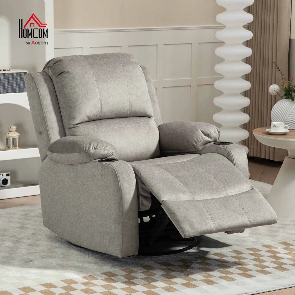 Poltrona relax reclinabile con poggiapiedi ¨C zephmum ¨C Marrone, Tessuto