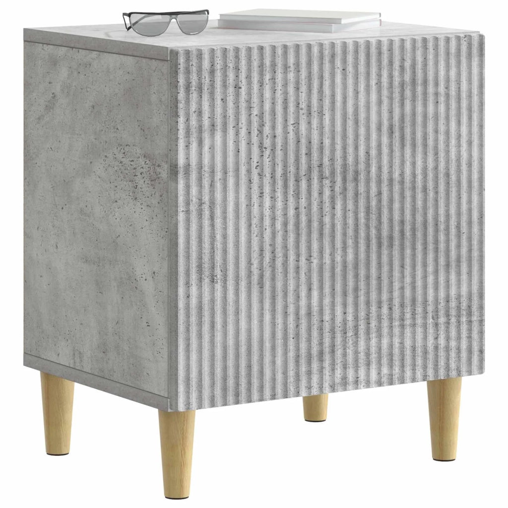 Armadio da Notte Grigio Cemento 43 x 34,5 x 50 cm