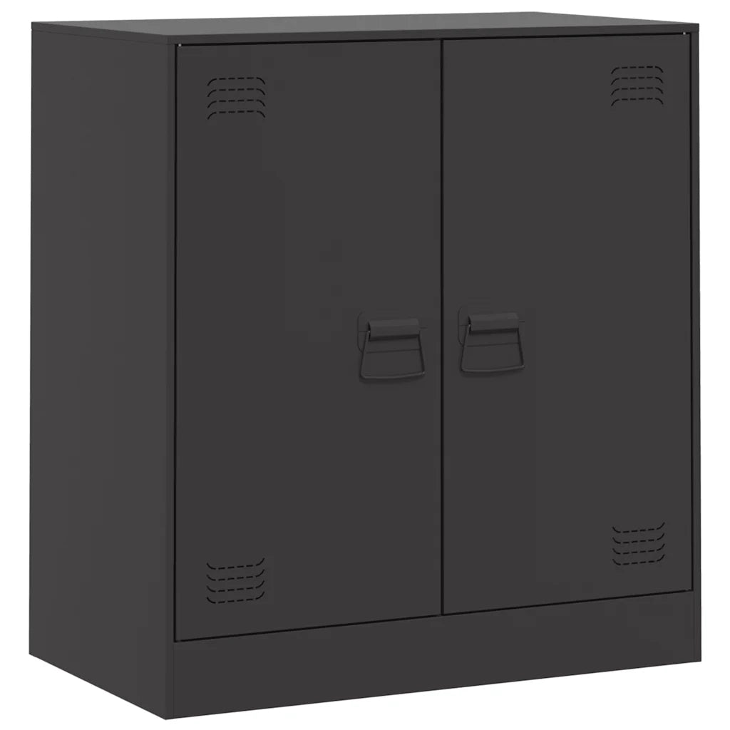 Credenza Nera 67x39x73 cm in Acciaio