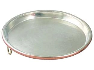TEGLIA IN RAME STAGNATO PER FARINATA  cm.36x2h.