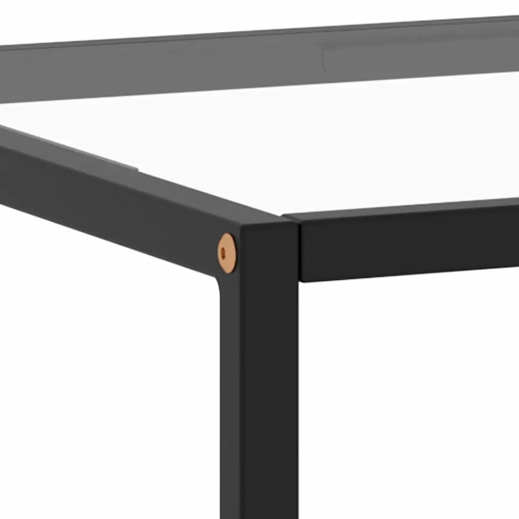 Tavolino da salotto | Tavolino da caff¨¨ | Tavolino da Soggiorno Nero con Vetro Temperato 120x60x35 cm