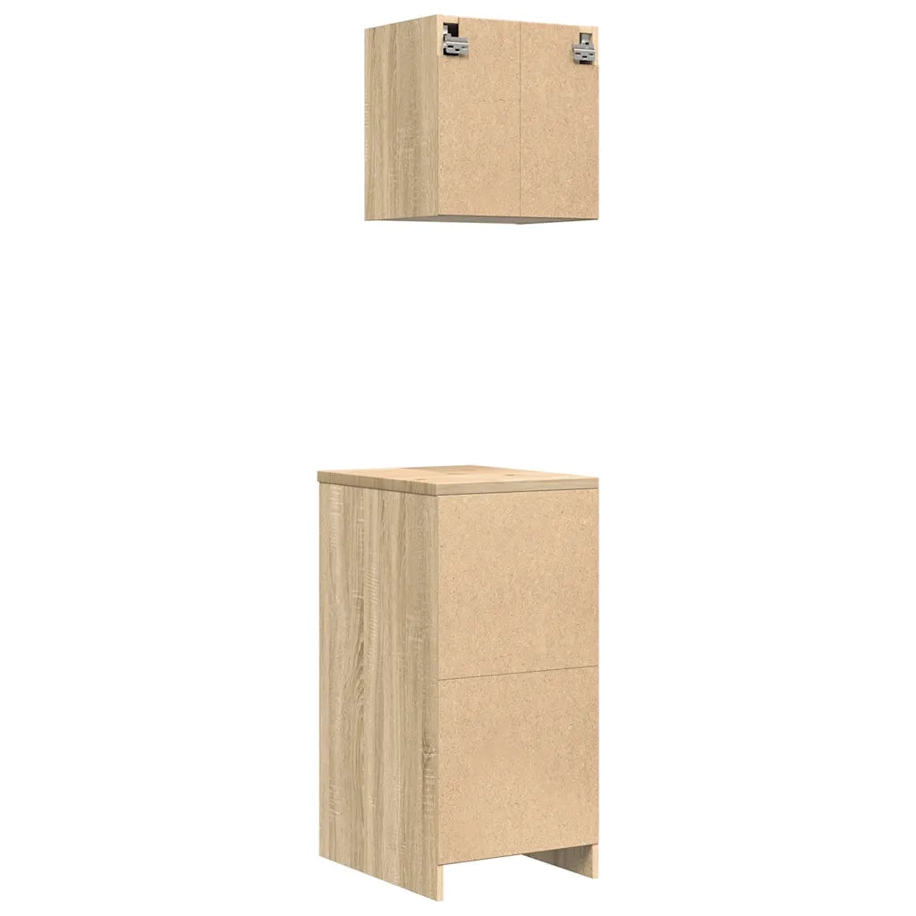 Armadi da Garage 2 pz Rovere Sonoma in Legno Multistrato