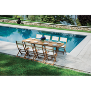 Tavolo Donoratico In Acacia Allungabile 180/240X90 Moia
