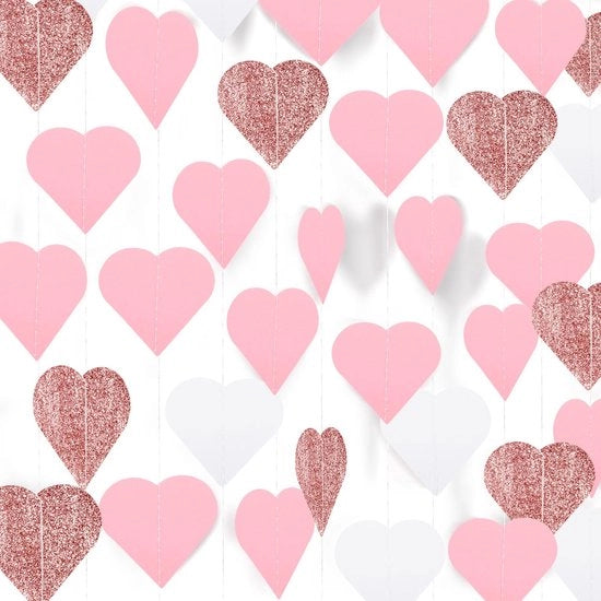 Garlanda 3D per decorazione di 120 pezzi - Slinger per carta - Decorazione per feste - 4,2 metri di lunghezza