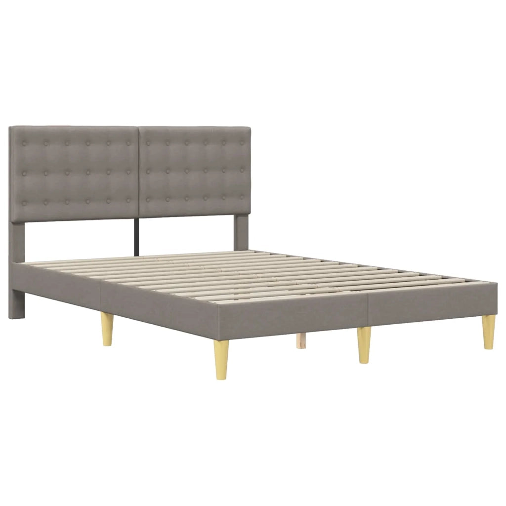 Struttura del letto con testiera Tortora 140 x 190 cm Tessuto 42027795